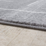 Grey Rug Modern Design Mixture Pattern Extra Large Small Carpet  Short Pile Mat