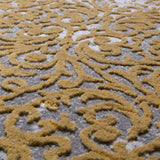 Large Mustard Rug Grey Beige Colours 3D Living Room Rugs Designer Pattern Mat