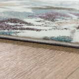 Designer Rug Cream Green Blue Multicolored Floral Pattern Carpet Small Large Mat