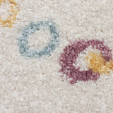 Kids Animal Rug Cream Elephant Rainbow Design Woven Carpet Childrens Floor Mat