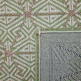 Runner Rug 300cm Green Durable 100% Recycled Cotton Long Hallway Carpet Mat