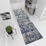 Cotton Rug Runner Navy Blue Grey Distressed Washable Rugs Natural 3m Long Carpet Flat Weave Mat Modern Rugs 