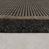 Indoor Outdoor Rug Brown Anthracite Border Pattern Large Small Patio Garden Mat