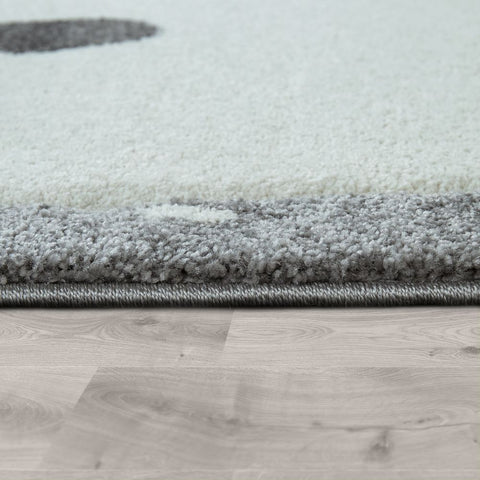 Kids Animal Rug Grey White Cream Bear Playroom Mat Nursery Thick Robust Carpet