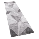 Modern Geometric Grey Rug Diamond Pattern Thick Contour Cut Carpet Small Large