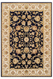 Traditional Oriental Rug Dark Blue Gold Luxury Heavy Thick Carpet Small Large