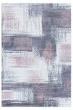 Abstract Rug Grey Pink SOFT Distressed Pattern Oil Painting Style Floor Area Mat