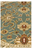 Teal Blue Rug Traditional Oriental Pattern Thick Heavy Large Small Runner Circle