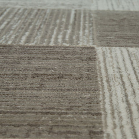 Grey Beige Rug Pastel Colours Geometric Large Carpet for Living Room Bedroom Mat