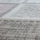 Modern Geometric Rug Grey Pastel Colours Patchwork Pattern Living Room Large Mat