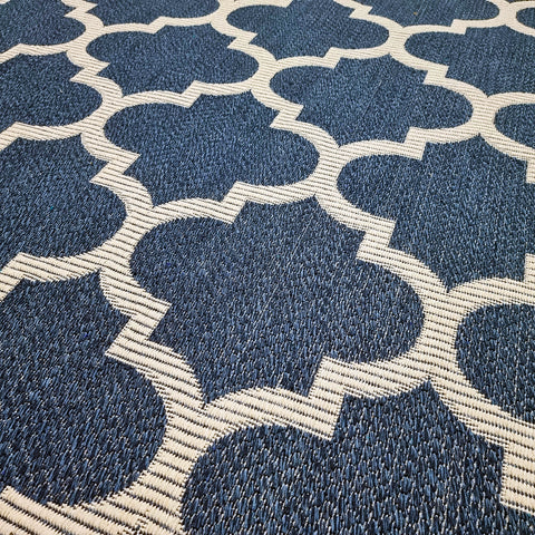 Blue Trellis Rug Navy Rug for Living Room Bedroom Extra Large Small Washable Carpet