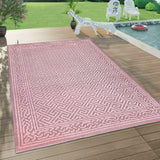 Outdoor Rug Pink Decking Patio Garden SOFT Polypropylene Woven Mat Large Small