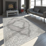 Grey Oriental Rug Traditional Pattern Large Runner Small Carpet Living Room Mat