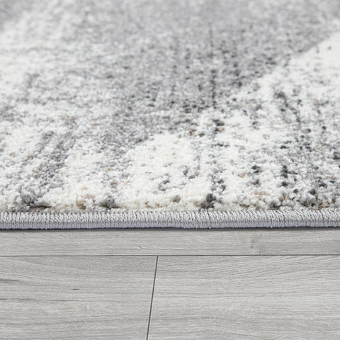 Modern Rug Paste Grey Cream Beige Colours Geometric Design Chic Carpet Large Mat