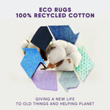 Rugs from Recycled Cotton Flatwaeave Machine Washable Large Small Runners