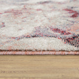 Pink Rug Vintage Art Design Floral Pattern Beautiful Carpet Bedroom Hall Mat