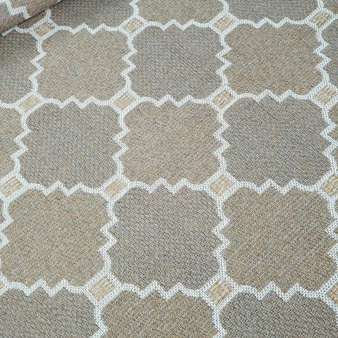 Modern Brown Taupe Cream Cotton Runner Rug Moroccan Trellis Pattern Washable Hallway Long Carpet Wooven Hall Mat -75x300cm Flatweave Living Room Bedroom Area Mat Contemporary