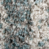 Teal Blue Grey Cream Rug Modern Shaggy Distressed Ombre Pattern Soft Deep Long High Pile Fluffy Living Room Bedroom Area Lounge Small Large Floor Mat 80x150cm 120x170cm 160x230cm 