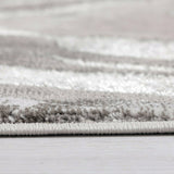 Modern Grey Rug Silver Light Grey Dark Grey White Abstract Pattern Marble Design Short Soft Pile Carpet Polypropylene Bedroom Living Room Lounge Runner Woven Hallway Mat Contemporary Floor New Area Small Extra Large 60x230cm 120x170cm 160x230cm 200x290cm 240x340cm