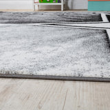 Rug for Kids Room Grey Stars Pattern Thick Heavy Carpet Boys Rug Small Large Mat