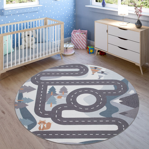 Children's Rugs Forest Wild Road Large Small Bedroom Play Room Boys Girls Mats