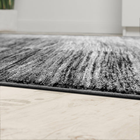 Grey Rug Check Mottled  Design Extra Large Carpet for Living Room Bedroom Mat