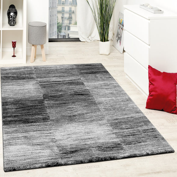 Grey Rug Check Mottled  Design Extra Large Carpet for Living Room Bedroom Mat