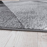 Geometric Rug Grey Large XL Small Carpet Short Pile Rug for Living room Bedroom