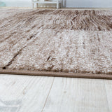 Brown and Beige Rug Check Mottled Design Extra Large Carpet for Living Room Mat