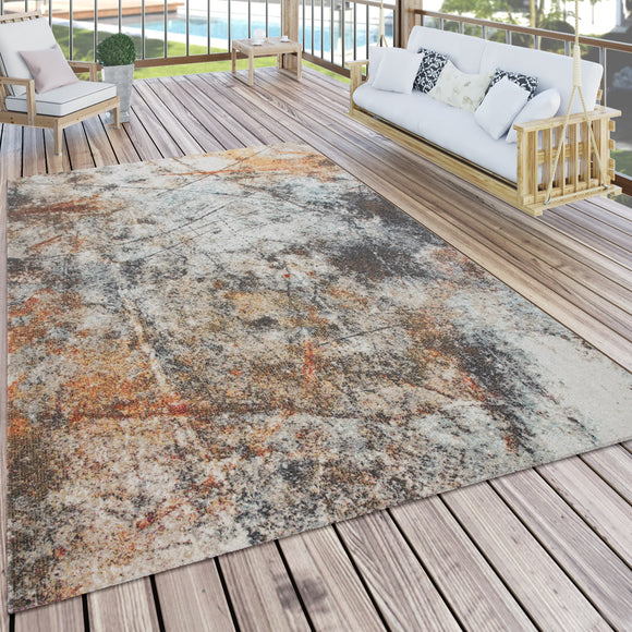 Outdoor Rugs Abstract Canvas Pattern Large XL Small Summer Patio Garden Area Mat