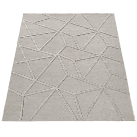 Grey Rug Modern Design Geometric Diamond Pattern Stylish Large XL Small Robust