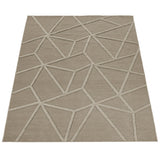 Modern Design Rug Beige Geometric Diamond Pattern Large XL Small Area Hall Mat