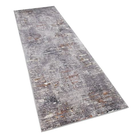 Abstract Vintage Design Rug Grey Multicoloured Short Pile Soft Large Carpet Mat