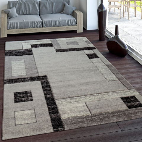 Large Grey Rug Geometric Mottled Black Pattern Extra Large Small Carpet Hall Mat