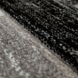 Large Grey Rug Geometric Mottled Black Pattern Extra Large Small Carpet Hall Mat