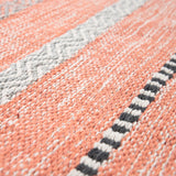 Apricot Cotton Rug Striped Handwoven Tassels Large XL Small Living Room Hall Mat