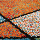 Multi Coloured Rug 160x230 Geometric Design Highlight Living Area Quality Carpet
