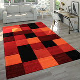 Geometric Red Rug Grey White Orange Carped Large Rugs for Living Room All Sizes