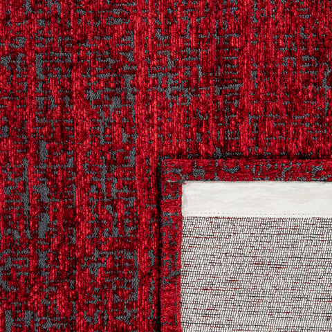 Large Red and Grey Rug Mottled Flatweave Large Small Carpet Modern Stylish Mat