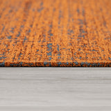 Terracotta Rug 160x230 Orange Mottled Pattern Flatweave Mat Modern Stylish Look