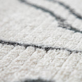 Large Rug White Cream Colours Abstract Pattern Scandi Boho Design Bedroom Mats
