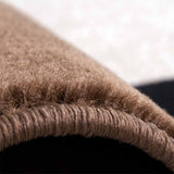 Brown and Beige Rug Modern Border Design Short Pile Carpet Area Rugs Lounge Mat