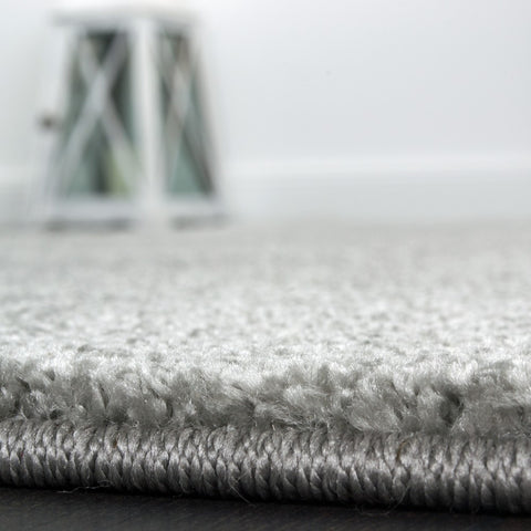 Large Grey Rug Hand Made Contour Cut for Livingroom Bedroom Modern Plain Carpet