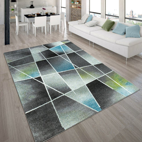 Living Room Rug Abstract Design Colourful Multicoloured Pattern Large Carpet Mat